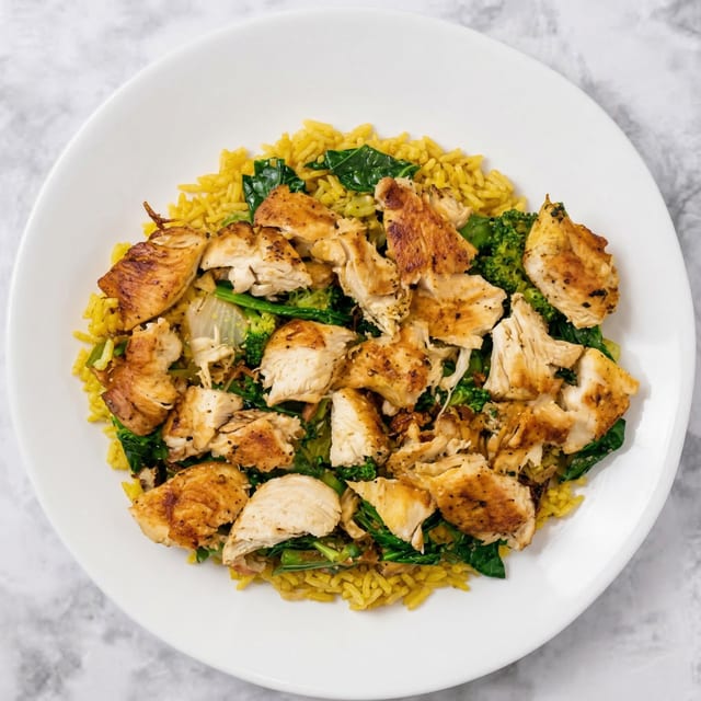Grilled Chicken Over Rice.