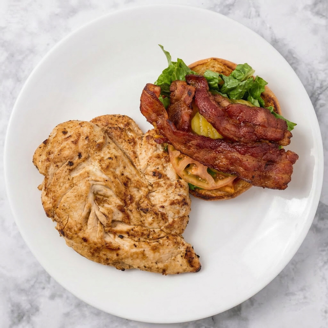 California Chicken Bacon Sandwich & Fries Combo.