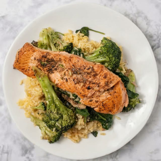 Salmon Over Rice.