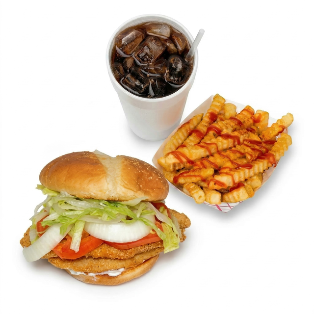 Fish Sandwich & Fries Special Combo.